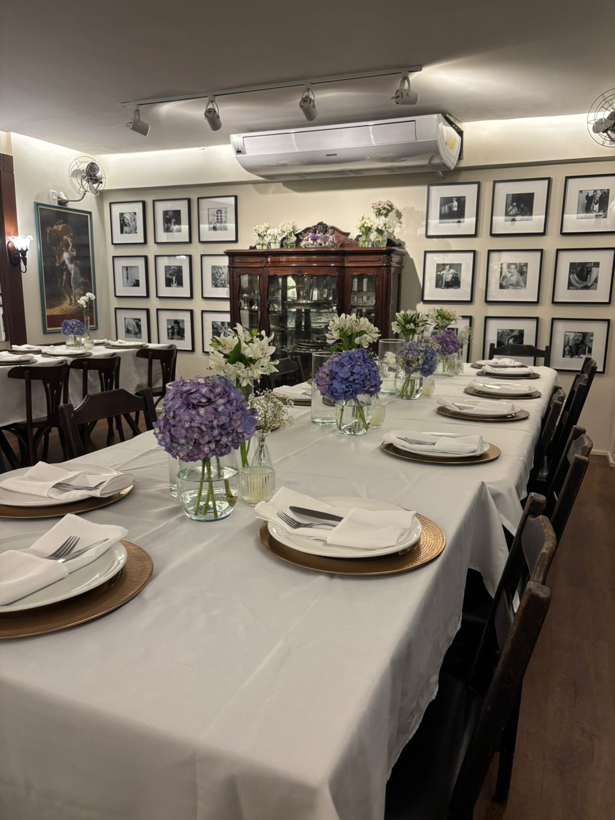 Sala climatizada montada para o evento